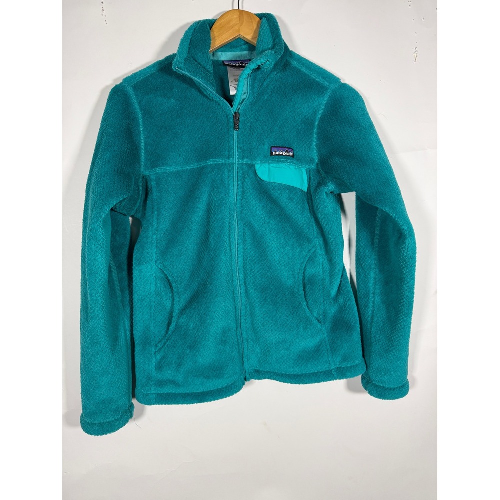 Patagonia Re-Tool Full-Zip Fleece Jacket Womens Small Teal Blue Polartec